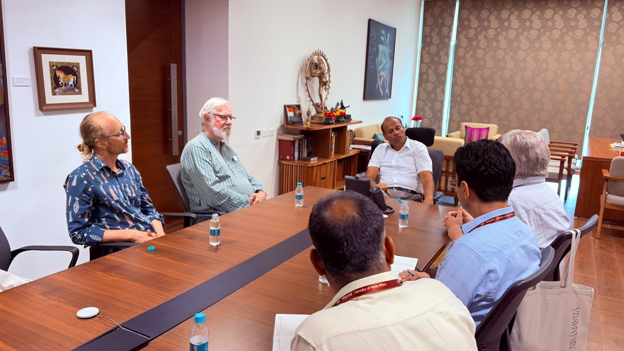 The meeting in the Secretary's office at Kartavya Bhavan